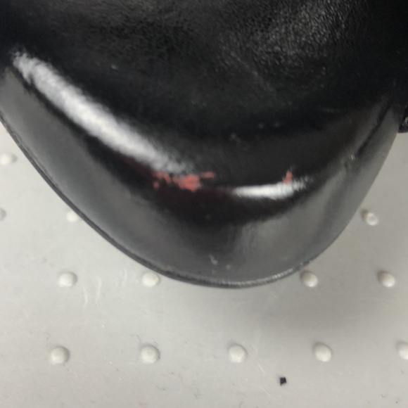 BCBG Girls Lucite Heel Peep Toe Black Shoes size 10 - Picture 15 of 16